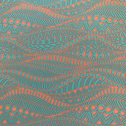 Silkscreen Stencil Tribal Flow boho chic design For Polymer Clay Mixed Media - Create Along 