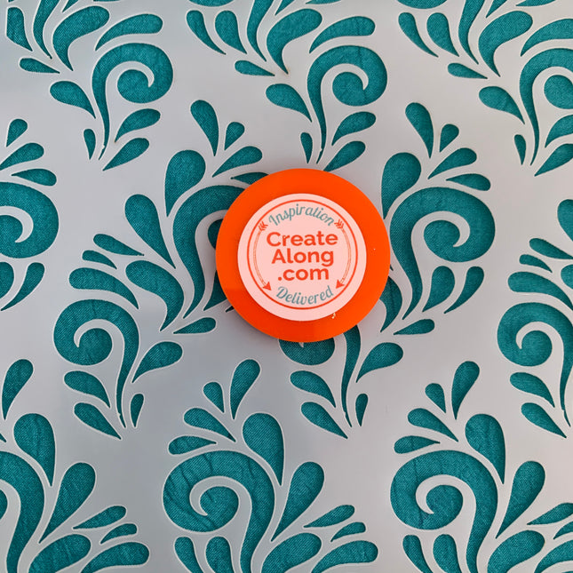Floral 1 Swirling Mylar Stencil texture sheet for polymer clay earrings art jewelry mixed media - Create Along 