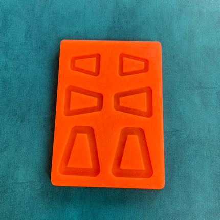 Rounded Corners with Hole Earring Jewelry Silicone Mold polymer clay tools and supplies - Create Along 