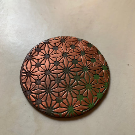 Coin Set #3 Round Mandala Stencils 6 patterns for polymer clay art jewelry mixed media - Create Along 
