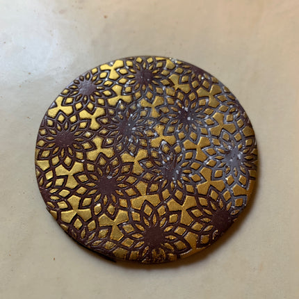 Coin Set #3 Round Mandala Stencils 6 patterns for polymer clay art jewelry mixed media - Create Along 