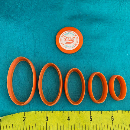 Oblong oval polymer clay cutter set basics - Create Along 