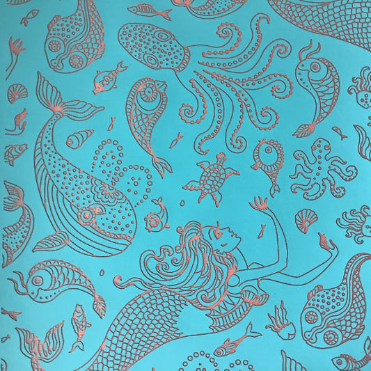 Mermaid Beach Ocean of Dreams Silkscreen for Polymer Clay and Mixed Media