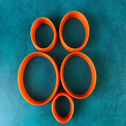 Perfect Graduated Ovals basics polymer clay cutter set of 5 - Create Along 