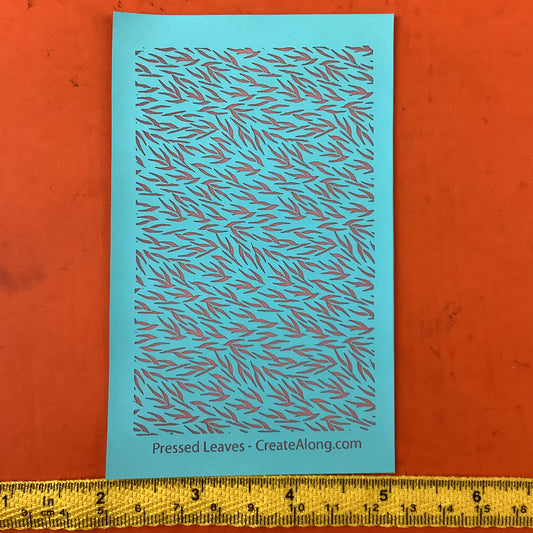Pressed Leaves botanical Silkscreen For Crafting For Polymer Clay + Mixed Media