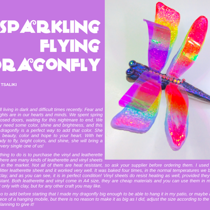 Dragonflies - DIGITAL June 2020 Passion for Polymer clay magazine- PDF download - Create Along 