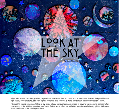 Celestial - DIGITAL July 2020 Passion for Polymer clay magazine- PDF download - Create Along 