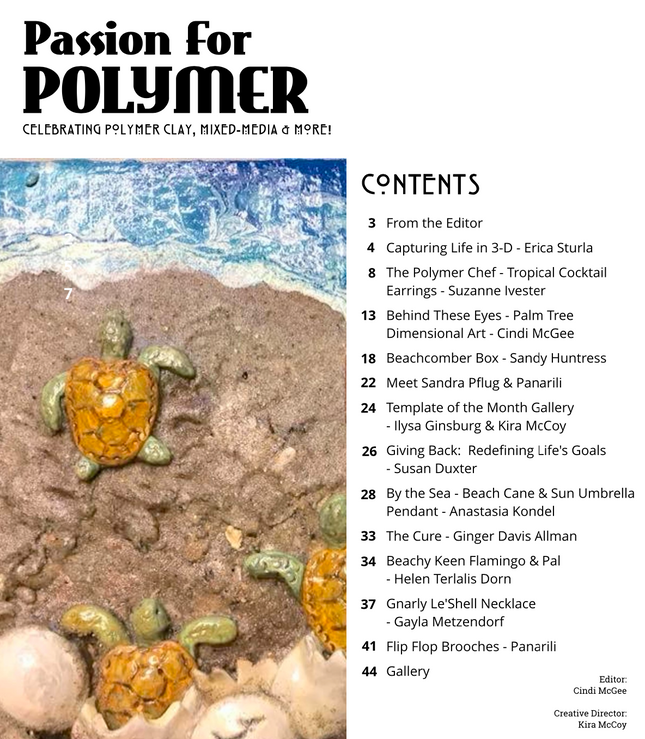 DIGITAL August 2020 Passion for Polymer clay magazine- PDF download - Create Along 