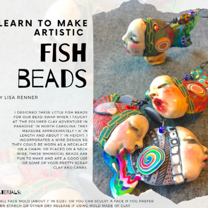 Lisa Renner Fabulous Fish Beads Tutorial Digital Download PDF - Create Along 