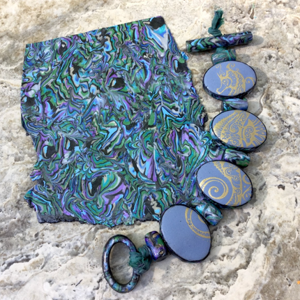 Make a Gorgeous Faux Abalone Slab & Reversible Seahorse Bracelet Online Workshop with Cindi McGee - Create Along 