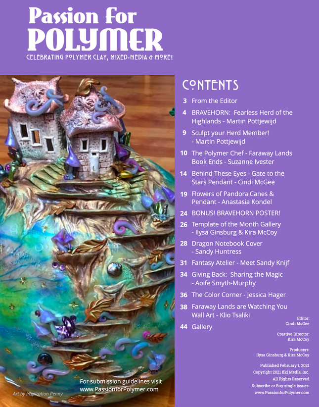Fantasy Lands Passion for Polymer Clay magazine project book DIGITAL February 2021 Other Worlds - Create Along 