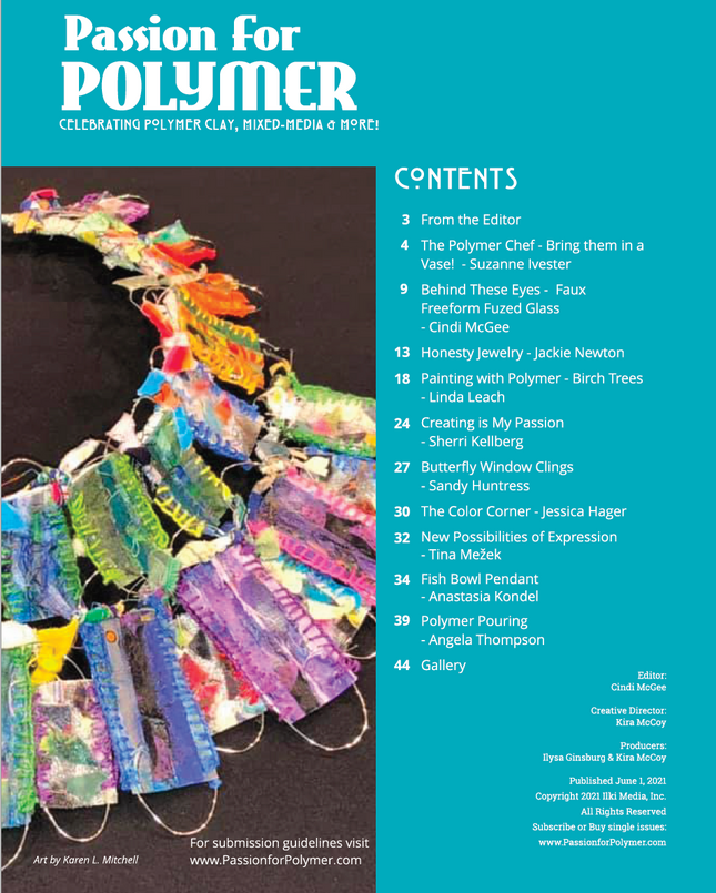 Liquid Clay Tutorials Magazine: July 2021 Passion for Polymer Clay DIGITAL Downloadable PDF - Create Along 