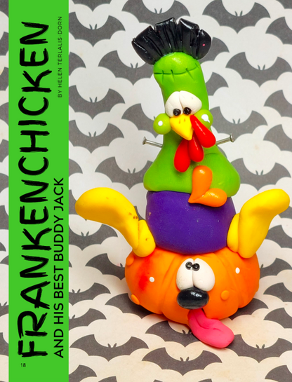 Sculpture & Halloween Tutorials Magazine: October 2021 Passion for Polymer Clay DIGITAL Downloadable PDF - Create Along 