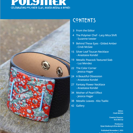 Metallic & Pearl Effect Tutorials Magazine: November 2021 Passion for Polymer Clay DIGITAL Downloadable PDF - Create Along 