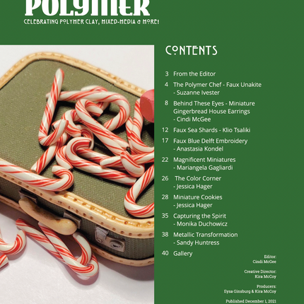 Miniatures & Faux Effects Tutorials Magazine: December 2021 Passion for Polymer Clay DIGITAL Downloadable PDF - Create Along 