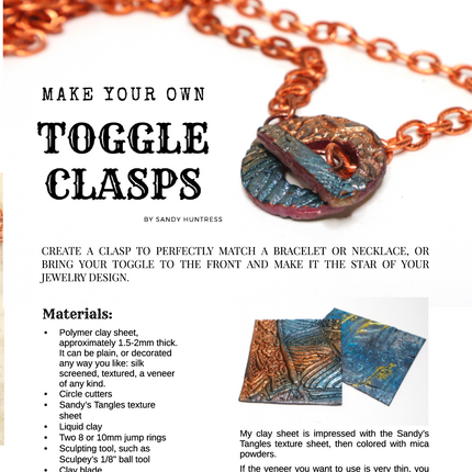 Polymer Clay Components Tutorials Magazine: January 2022 Passion for Polymer Clay DIGITAL Downloadable PDF - Create Along 