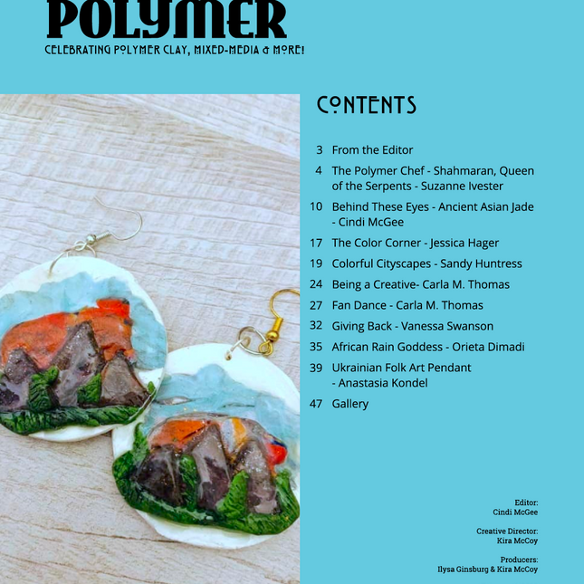 Around the World Inspired Tutorials Magazine: February 2022 Passion for Polymer Clay DIGITAL Downloadable PDF - Create Along 