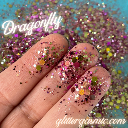 Dragonfly Glitter for pens candles earrings clay resin mugs slime tumblers nail art 2 oz - Create Along 