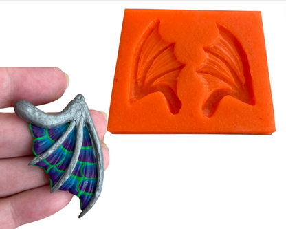 Dragon Bat Devil Wings silicone mold polymer clay UV resin earrings crafting - Create Along 