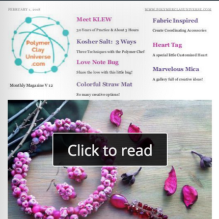 5 Polymer Clay Tutorials in PCU February 2018 Monthly Magazine - Create Along 