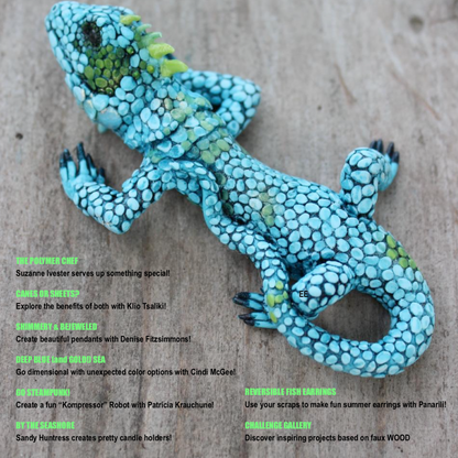 PCU August 2018 Polymer Clay Universe magazine download PDF tutorials - Create Along 