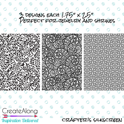 Silkscreen Stencil Shrines 1 3 Patterns For Crafting For Polymer Clay + Mixed Media - Create Along 