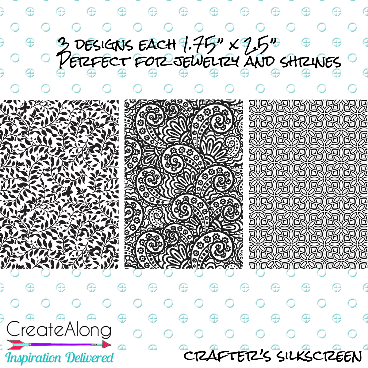 Silkscreen Stencil Shrines 1 3 Patterns For Crafting For Polymer Clay + Mixed Media - Polymer Clay TV tutorial and supplies