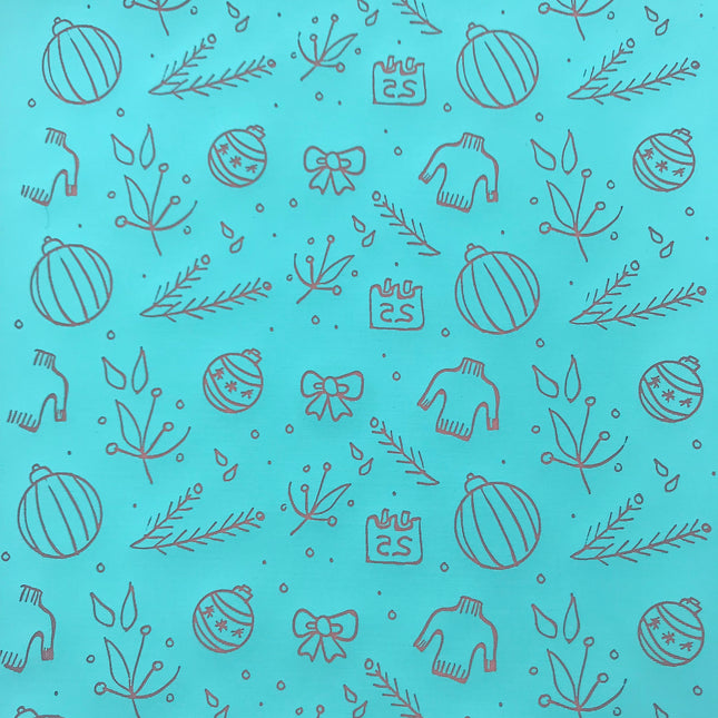 Sweater Weather Botanical Plant Tree Holiday Winter Silk Screen Stencil for Polymer Clay, Art Jewelry, Mixed Media - Create Along 