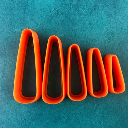 Wide Drop basics polymer clay cutter set of 5 collar - Create Along 