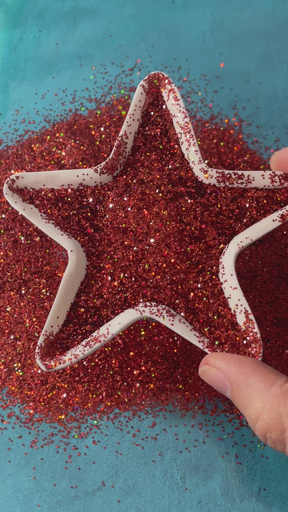 Glitter Sunrise fine 1/4 orange gold holo for pens candles earrings clay resin mugs slime tumblers nail art 2 oz