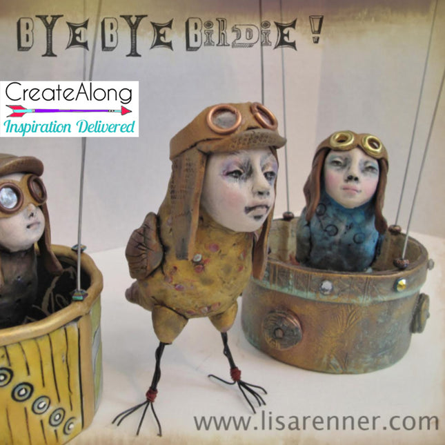 Bird Peeps Bye Bye Birdie online video class with Lisa Renner - Create Along 