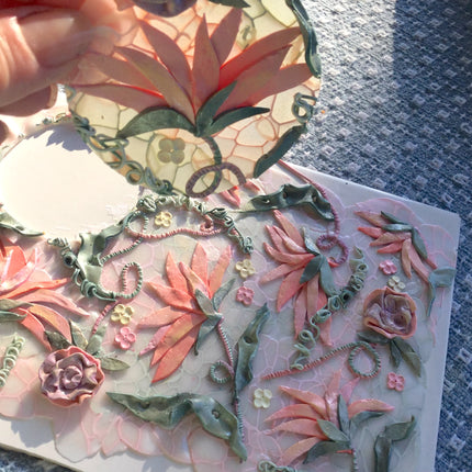 Make a Dimensional Organic Floral Crochet Polymer Clay Slab Online Workshop with Cindi McGee - Create Along 
