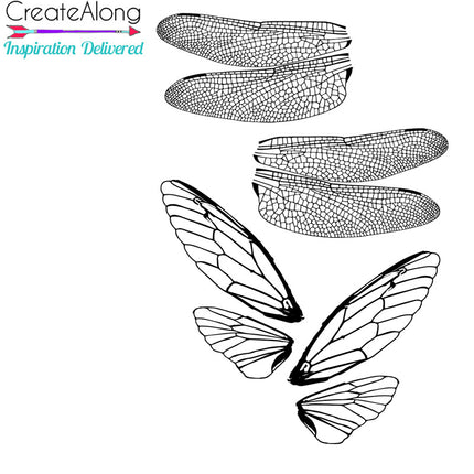 Silkscreen Dragonfly & Cicada Authentic Wings Stencil polymer clay - Create Along 