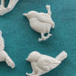 Polymer Clay Resin Mold - 7 little Birdies robin bird sculpted