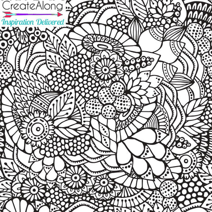 Silkscreen Floral Extravaganza Stencil for Polymer Clay, Art Jewelry and Mixed Media - Create Along 