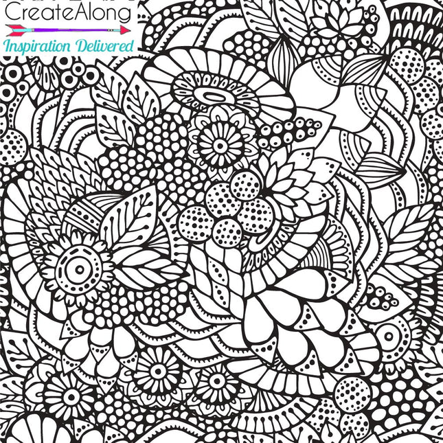 Silkscreen Floral Extravaganza Stencil for Polymer Clay, Art Jewelry and Mixed Media - Create Along 