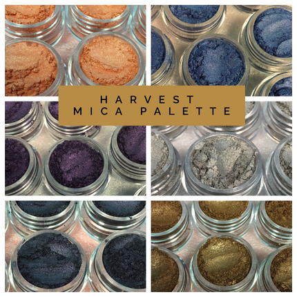 Pigments Palette Mica Powders Harvest for Polymer Clay, Art Jewelry and Mixed Media Shimmer - Create Along 