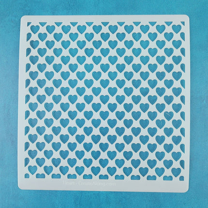 Hearts Basic, Polymer Clay, Stencil, texture sheet - Create Along 