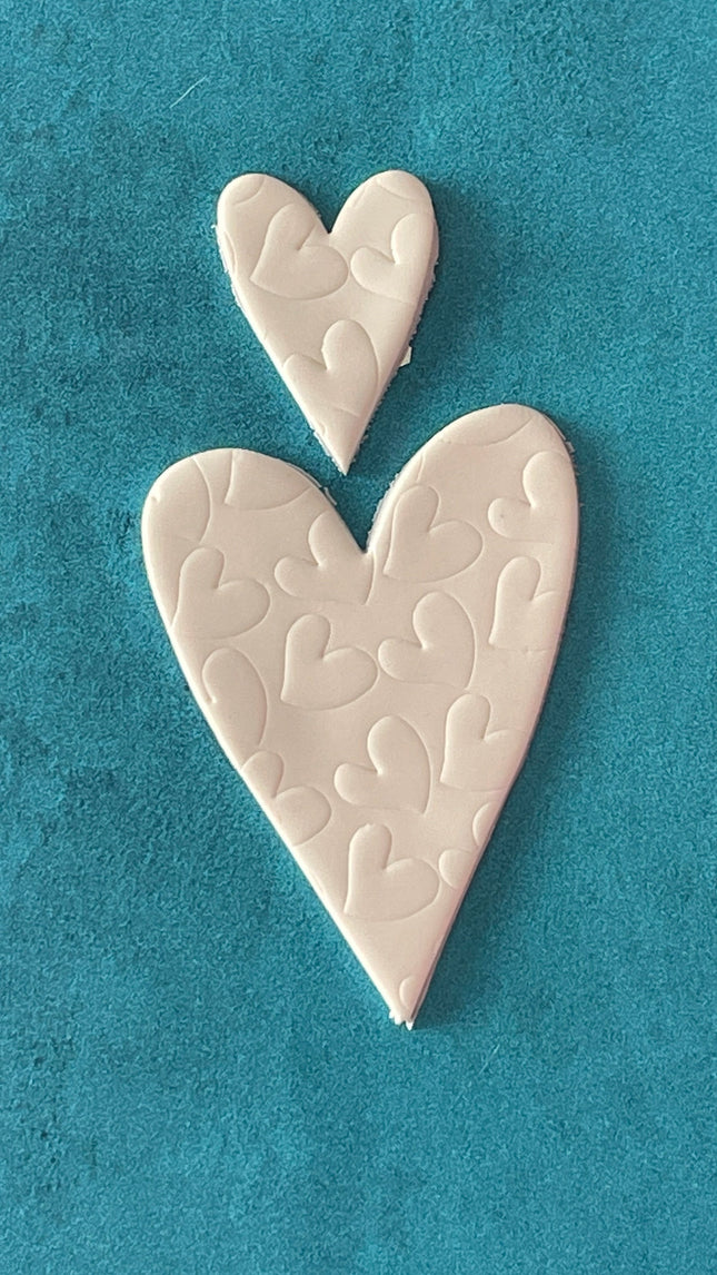 Wonky Heart, Polymer Clay, Stencil, texture - Create Along 