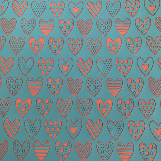 Silk Screen HeartDeco Stencil For Polymer Clay - Create Along 
