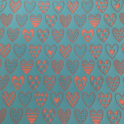 Valentine Silk Screen Heart Deco Stencil For Polymer Clay - Create Along 