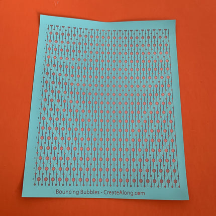Silk Screen Bouncing Bubbles dots Stencil for Polymer Clay, Art Jewelry, Mixed Media - Create Along 