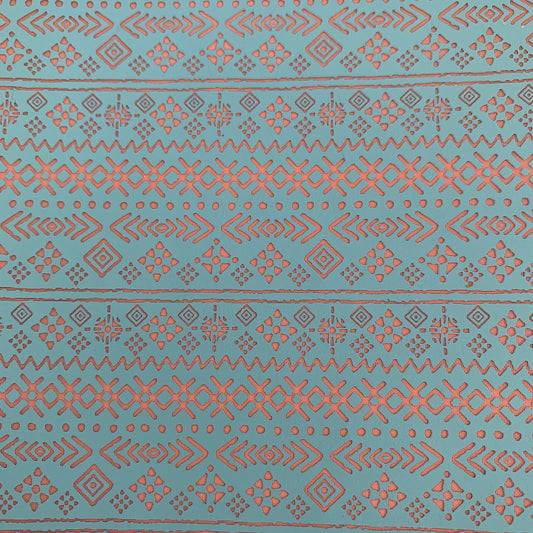 Silkscreen Tribal Textiles Stencil for Polymer Clay, Art Jewelry, and Mixed Media