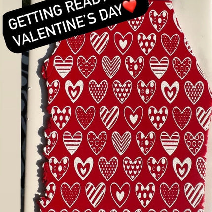 Valentine Silk Screen Heart Deco Stencil For Polymer Clay - Create Along 