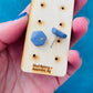 Stud earring assembly and baking jig tool support wood bake polymer clay tool