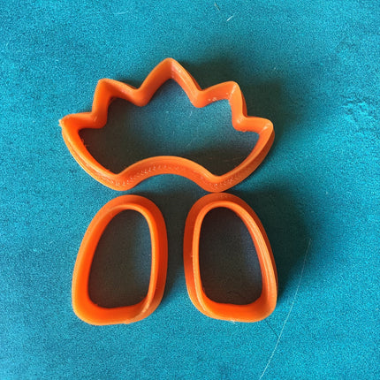 Polymer Clay Cutter Set Lotus Abstract set of 3 dangle earring sharp shapes - Create Along 
