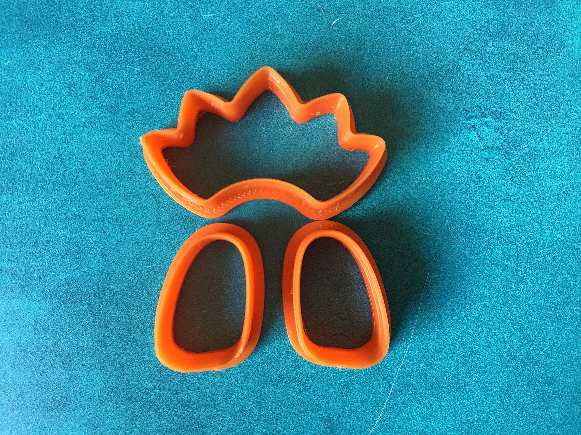 Polymer Clay Cutter Set Lotus Abstract set of 3 dangle earring sharp shapes