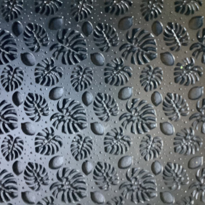 Tropical Leaves Monstera Rubber Stamp Texture Sheet Mat polymer clay metal clay mixed media art