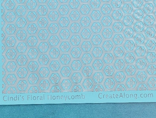 Cindi's Floral Honeycomb silkscreen polymer clay bee honey comb silk screen
