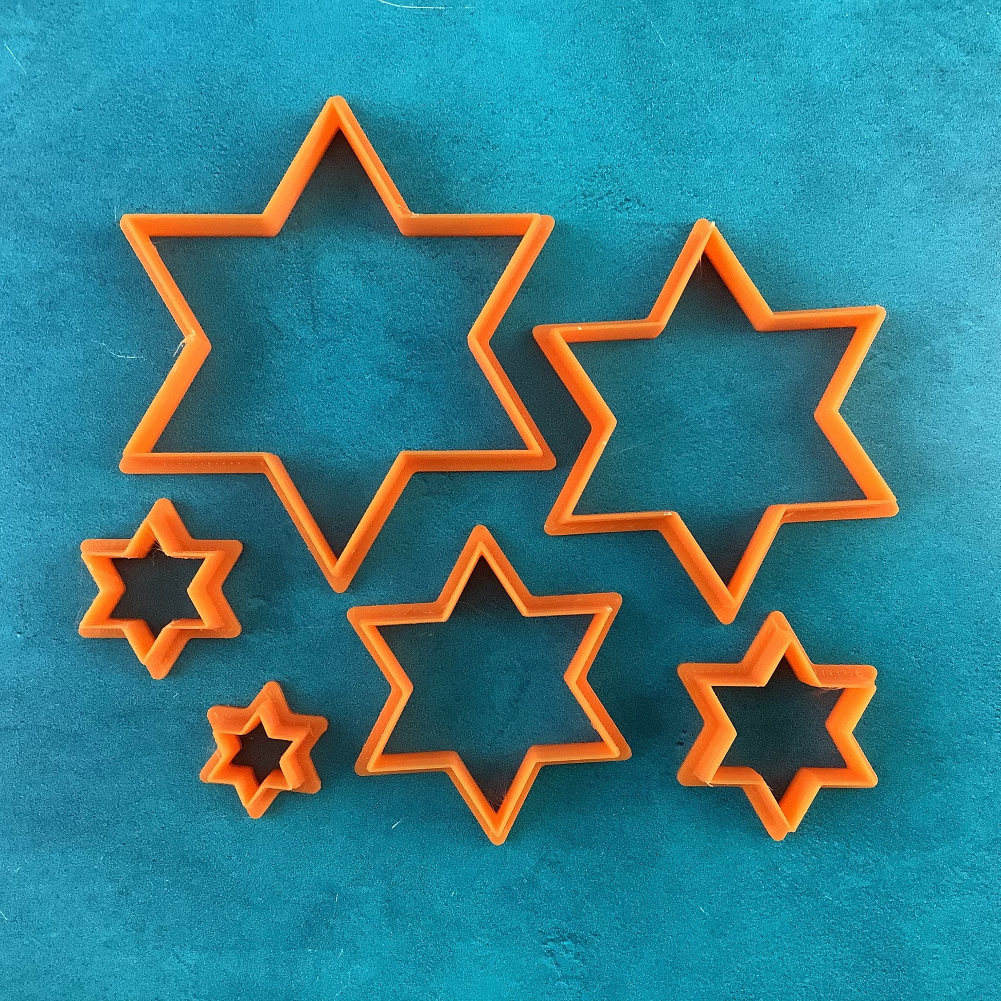 Hanukkah Star of David 6 polymer clay cutter set holiday clay earrings ornaments tags art